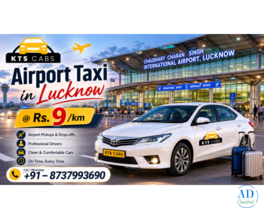 Hire KTS Cabs for Reliable Airport Taxi in Lucknow – Available 24/7