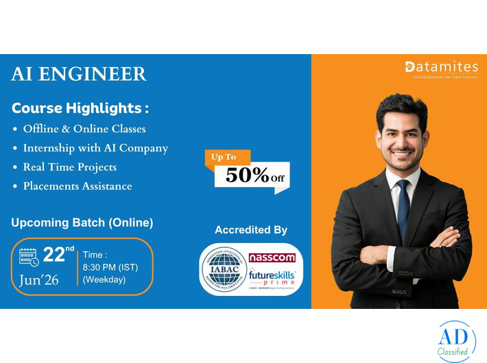 DataMites Best Artificial Intelligence Course in Thrissur