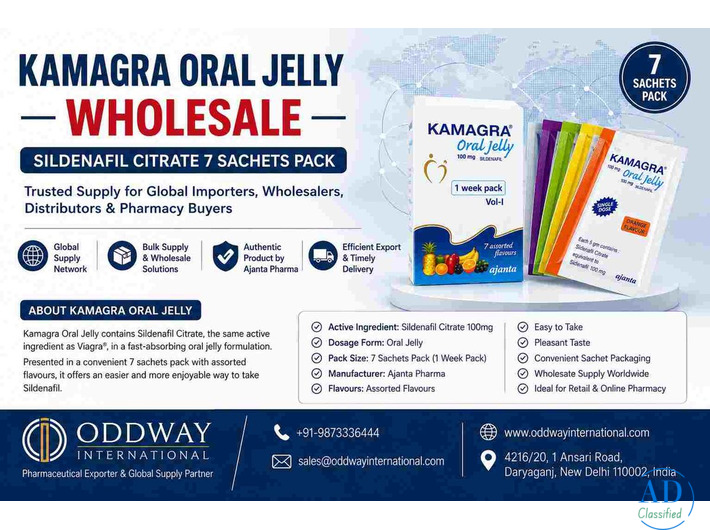 Bulk Buy Kamagra Oral Jelly for Global Pharma Supply - Oddway