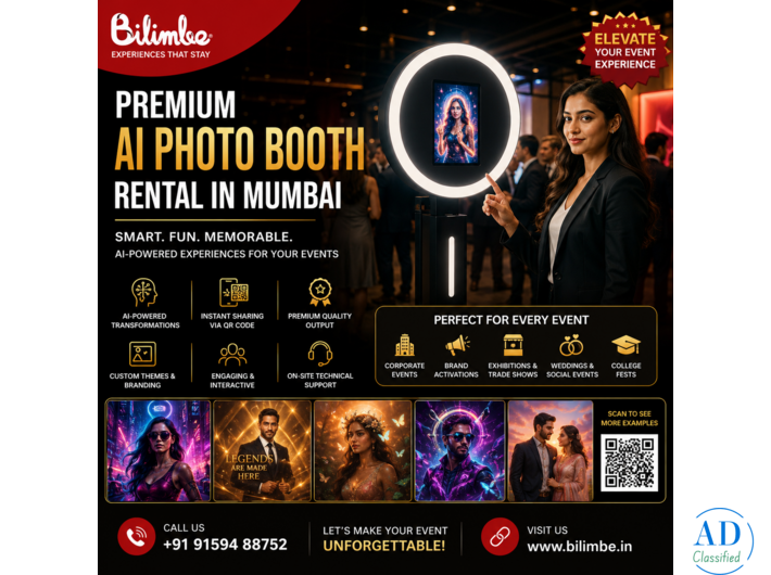 Premium AI Photo Booth Rental in Mumbai | Bilimbe