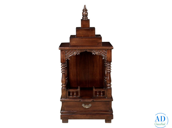 Buy Wooden Pooja Mandir Online for Home | Premium Teak Wood Temple Design