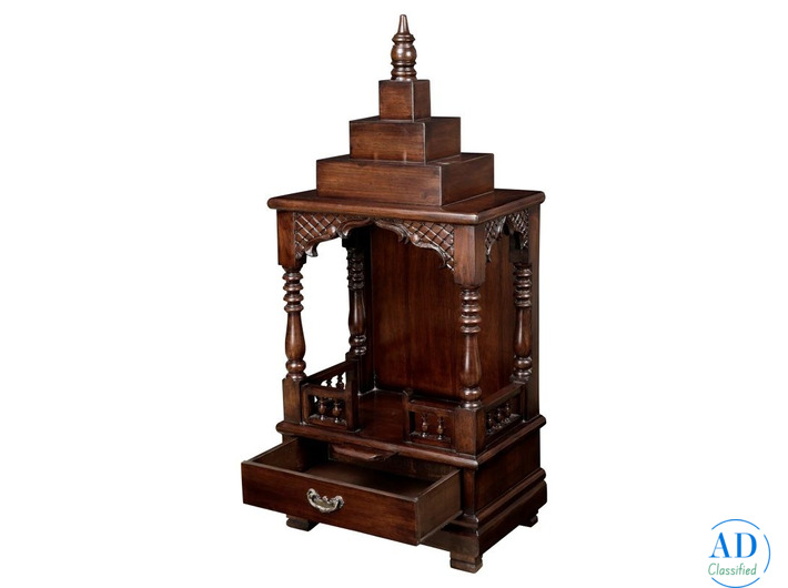 Buy Wooden Pooja Mandir Online for Home | Premium Teak Wood Temple Design
