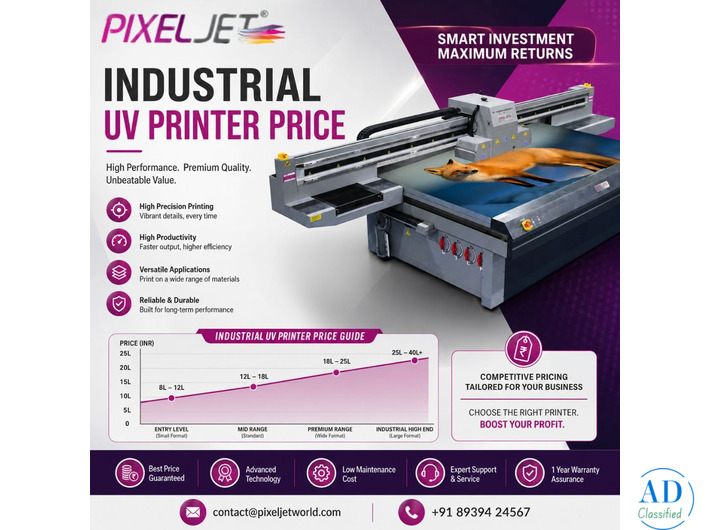 Industrial UV Printer Price – Unlock Best Deals | Pixeljet®