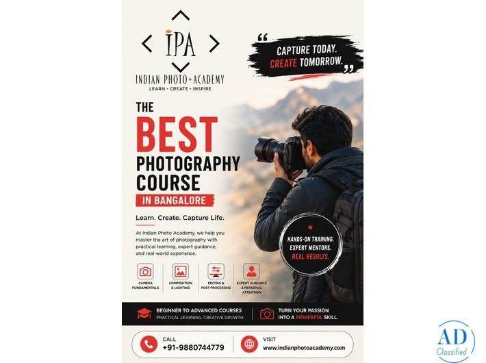 best photography course in Bangalore