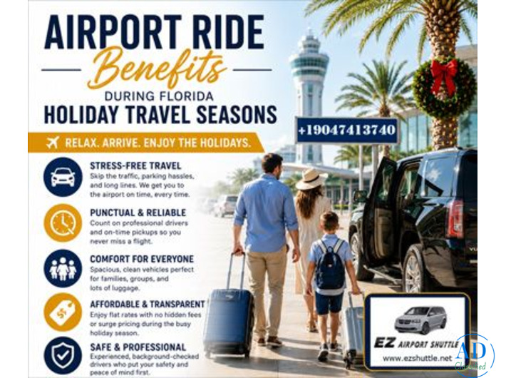 Airport Ride Benefits During Florida Holiday Travel Seasons