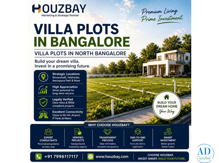 Villa plots in North Bangalore | Villa Plots in Bangalore | Houzbay