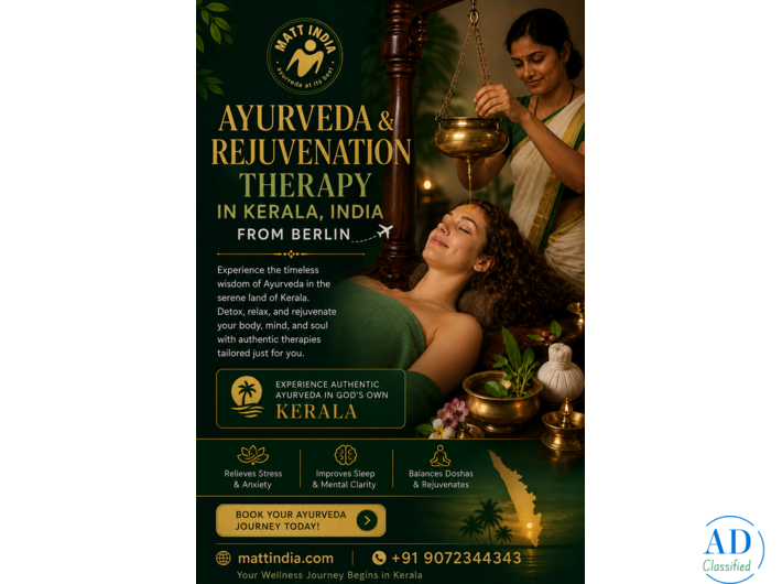 Ayurveda and Rejuvenation Therapy in Kerala, India from Berlin