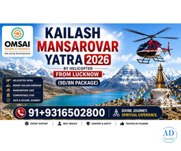 Kailash Mansarovar Yatra   By Helicopter From Lucknow