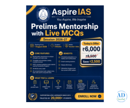 Prelims Mentorship with Live MCQs for UPSC Success
