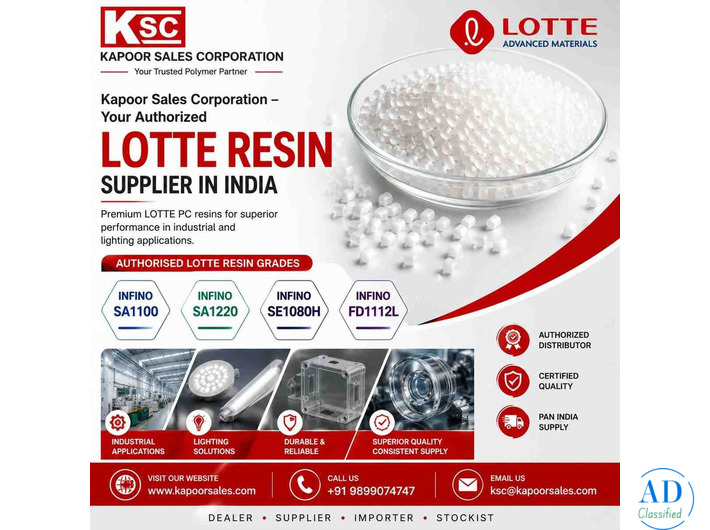 Kapoor Sales Corporation – Your Authorized LOTTE Resin Supplier in India