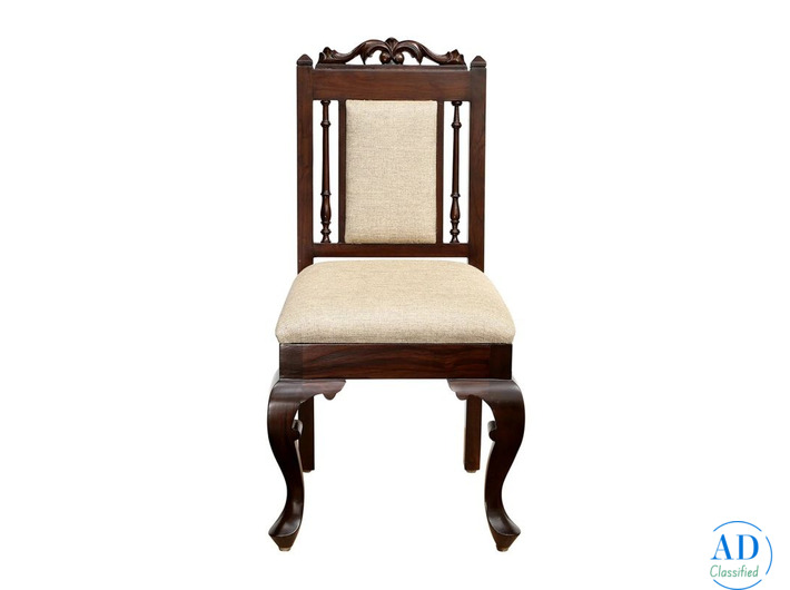 Elegant Teak Wood 4 Seater Dining Set with Walnut Finish