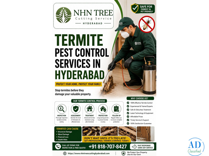 Termite Pest Control Services in Hyderabad – NHN Trees Cutting Hyderabad