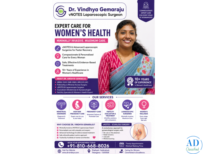Best Gynaecologist in Shaikpet Hyderabad –  Dr Vindhya Gemaraju