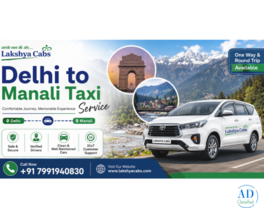 Delhi to Manali Round Trip Taxi for Family Vacations