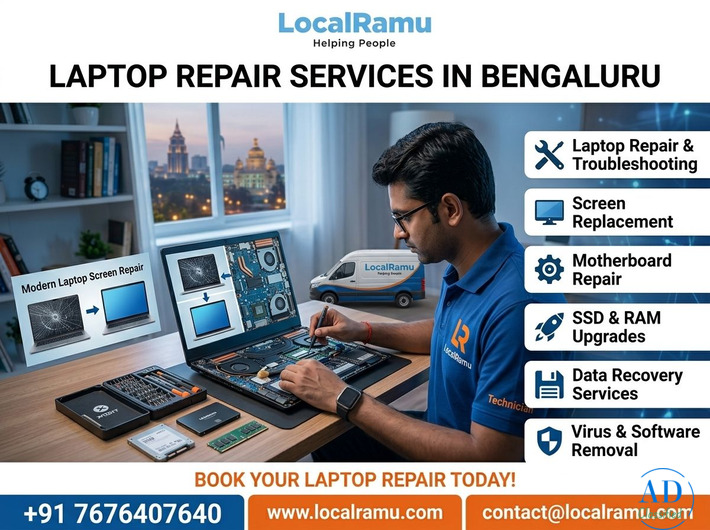 Stop Struggling With a Slow Laptop Get It Fixed Fast with LocalRamu Services in Bengaluru