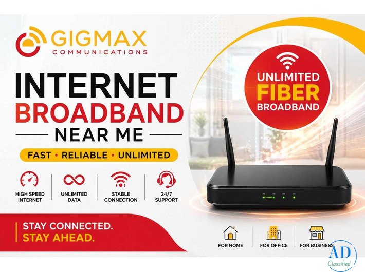Internet Broadband Near Me GIGMAX Unlimited Fiber Broadband