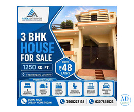 Sq. Ft. 3 BHK House for Sale in Lucknow – Spacious Family Home by Ashoka Developer