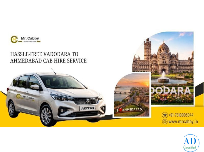 Affordable Vadodara to Ahmedabad Cab Booking