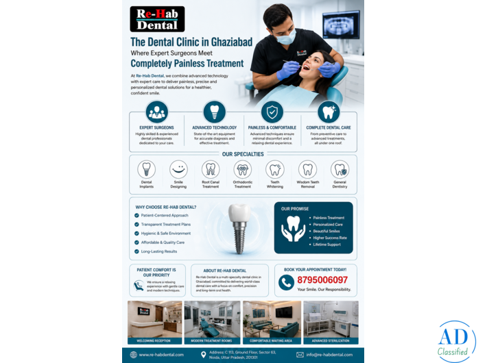 Why Re-Hab Dental Is Ghaziabad's Trusted Choice for Complete Dental Care