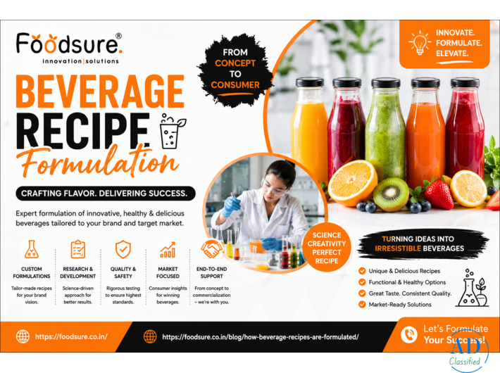 Beverage Recipe Formulation Services for Innovative Drink Development
