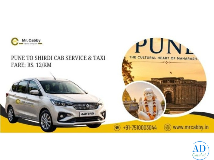 Book Pune to Shirdi Taxi Service at Rs. 12/km by Mr. Cabby