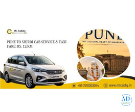 Book Pune to Shirdi Taxi Service at Rs. 12/km by Mr. Cabby