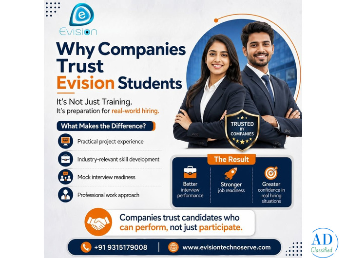 Why Companies Trust Evision Technoserve Students