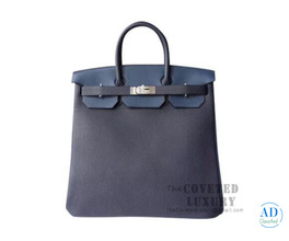 Hermes Birkin Hac 40 Bag 2Z Bieu Nuit And N7 Blue Tempete And 3P Blue Atoll Togo SHW Rating: 0%