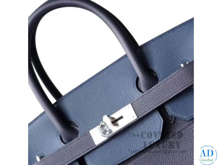 Hermes Birkin Hac 40 Bag 2Z Bieu Nuit And N7 Blue Tempete And 3P Blue Atoll Togo SHW Rating: 0%