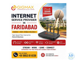 Best Internet Service Provider in Faridabad | GIGMAX Fiber Broadband