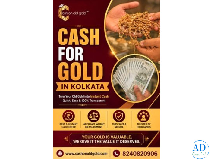 Cash for Gold in Kolkata – Get the Best Value for Your Gold