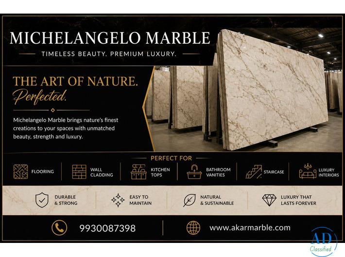 Luxury Natural Michelangelo Marble for Homes & Commercial Projects