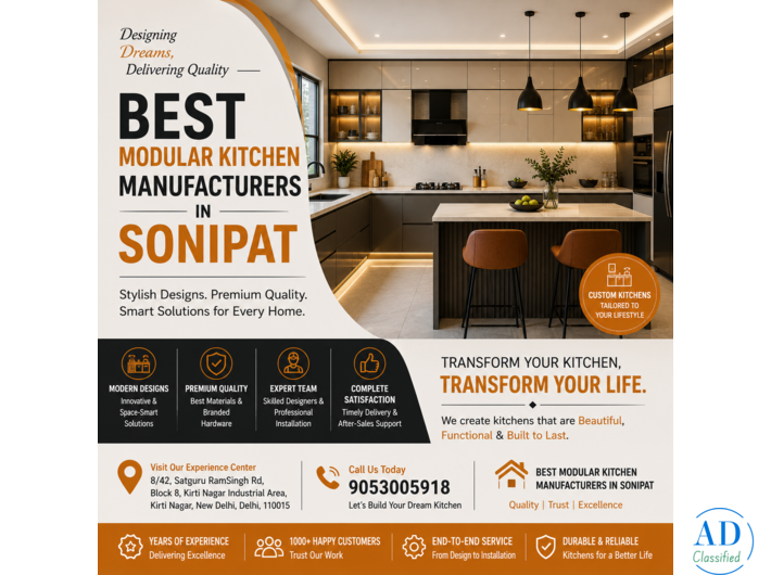 Best Modular Kitchen Manufacturers in Sonipat