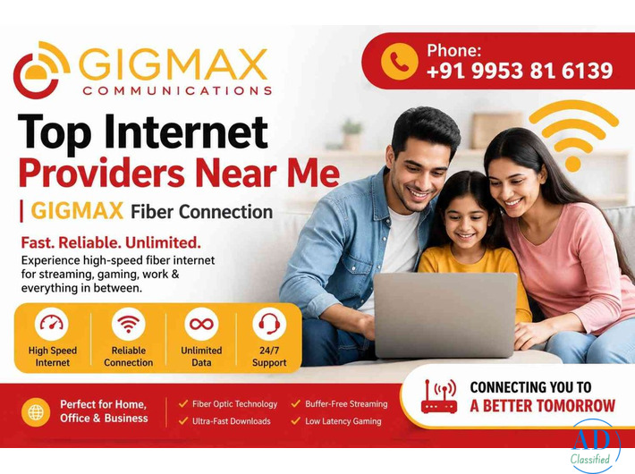Top Internet Providers Near Me | GIGMAX Fiber Connection