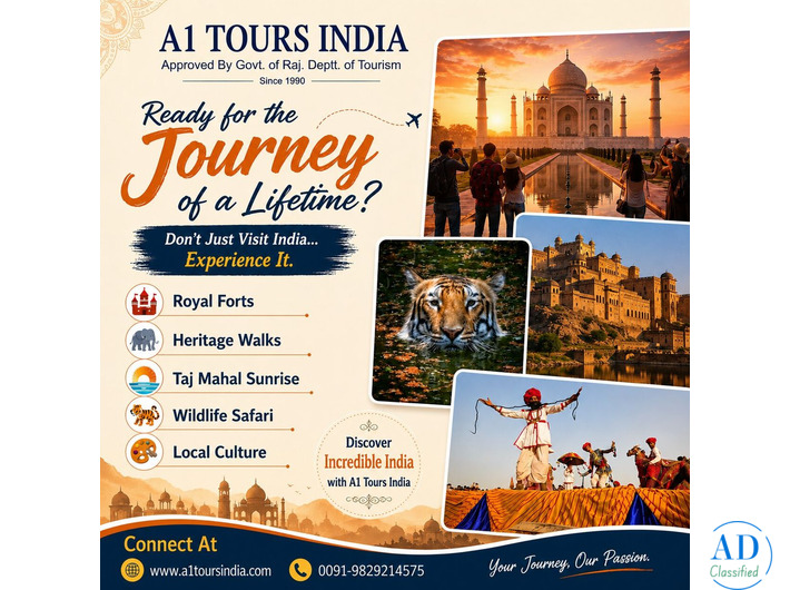 Discover the Taj Mahal & Rajasthan's Royal Heritage with A1 Tours India