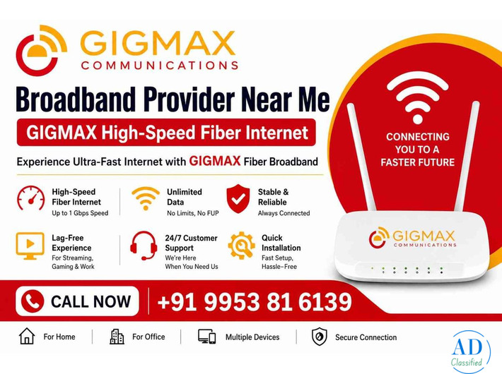 Broadband Provider Near Me | GIGMAX High-Speed Fiber Internet