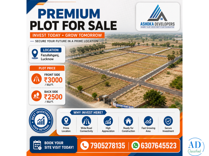 Plot For Sale in Lucknow | Buy Affordable Residential Plots in Faizullahganj at  .