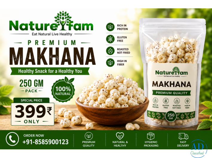 250 GM Makhana Price | Premium Roasted Phool Makhana Online – NatureFam