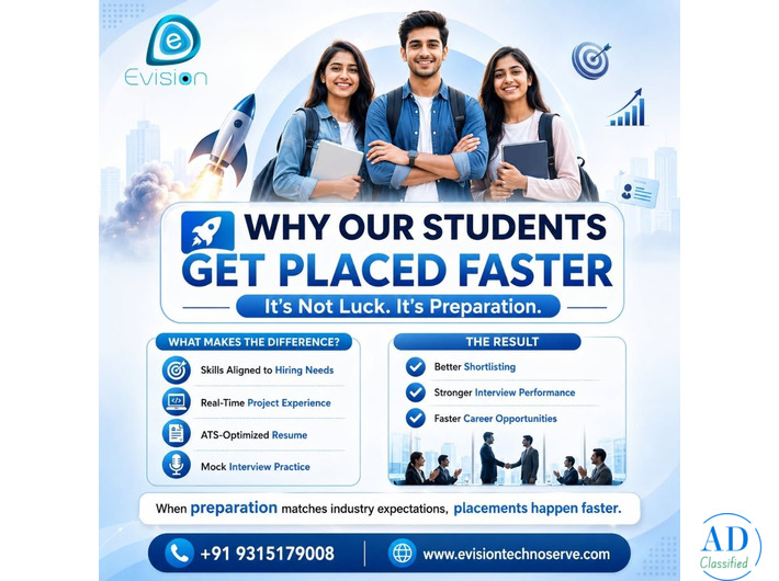Why Our Students Get Placed Faster - Evision Technoserve