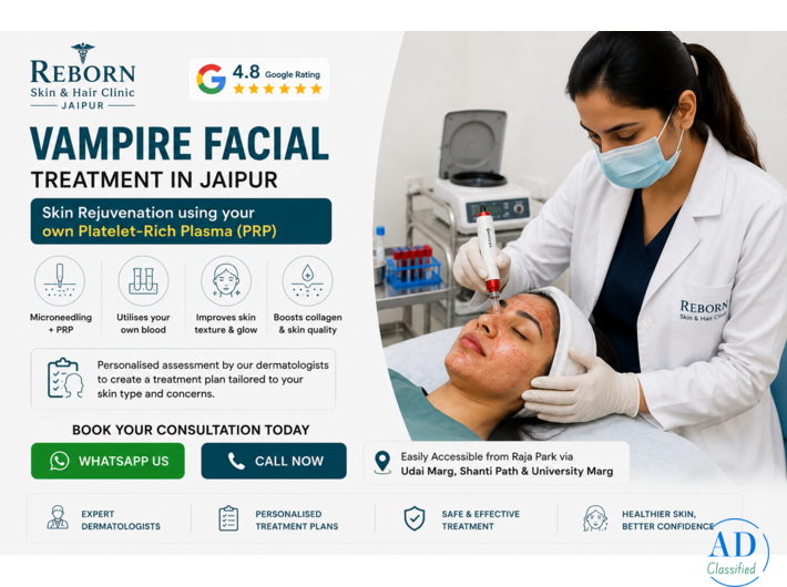 Best Clinic for Vampire Facial Treatment in Jaipur