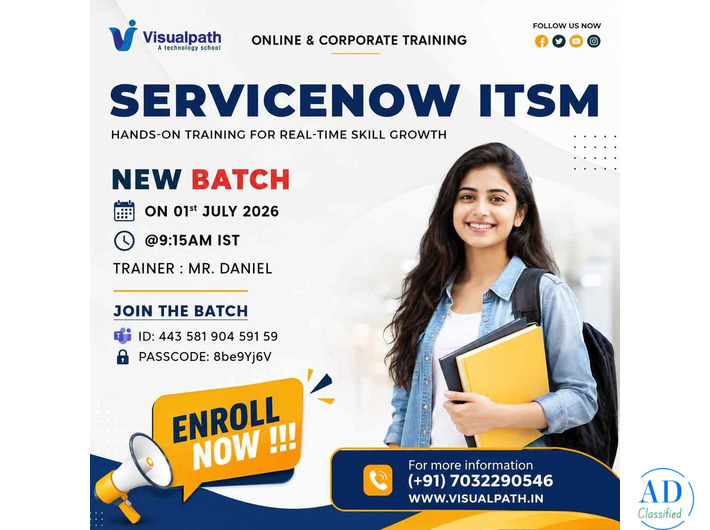 ServiceNow ITSM Online Training | New Batch Starts
