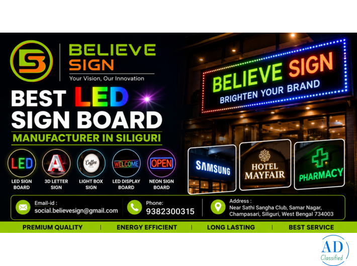 Best LED Sign board manufacturer in siliguri