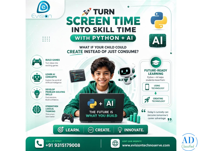 Turn Screen Time Into Skill Time With Python + AI - Evision Technoserve