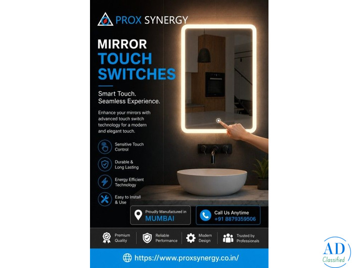 Mirror Touch Switches Manufacturer in Mumbai | Prox Synergy