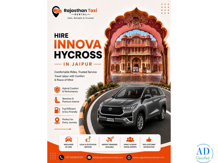 Why Rent an Innova Hycross in Jaipur?