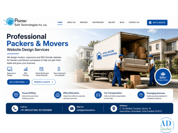 Packers and movers website design