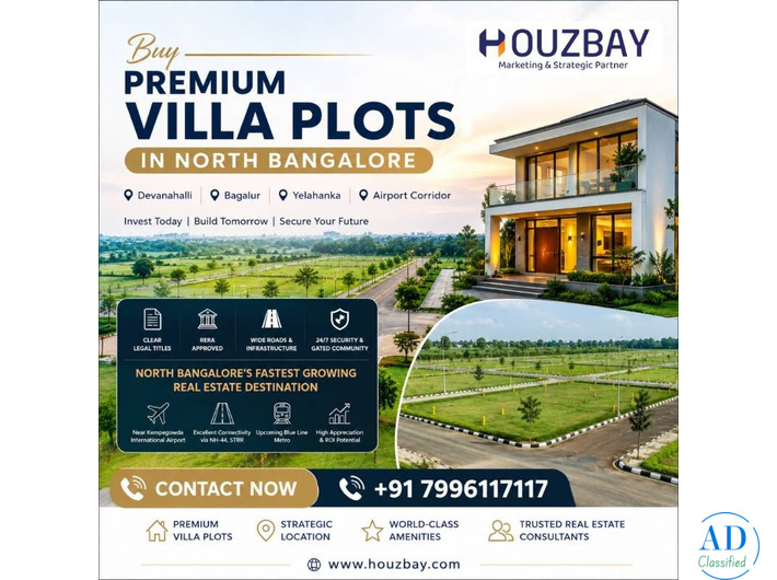 Buy Premium Villa Plots in North Bangalore | Houzbay