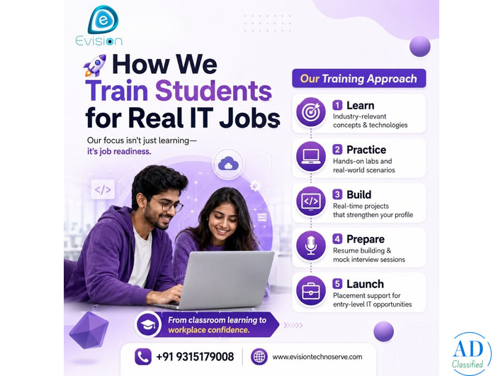 Know How Evision Technoserve Train Students for Real IT Jobs