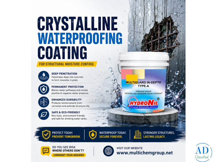 Crystalline Waterproofing Coating for Structural Moisture Control
