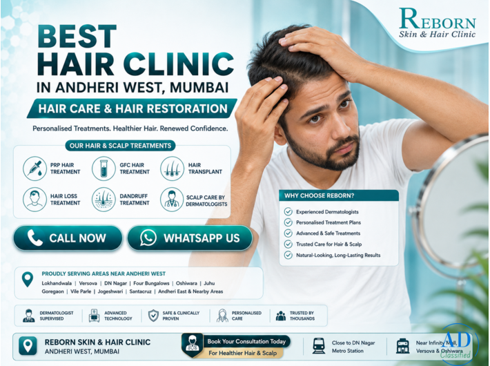 Best Hair Clinic near Lokhandwala in Andheri West, Mumbai